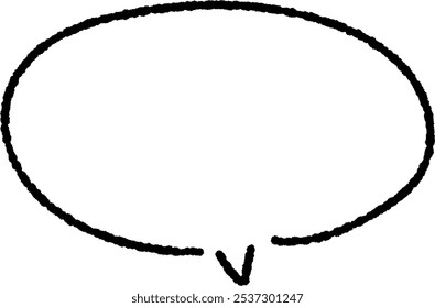 Vector illustration of hand drawn style speech bubble.