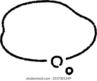Vector illustration of hand drawn style speech bubble.
