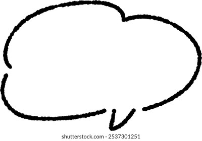 Vector illustration of hand drawn style speech bubble.