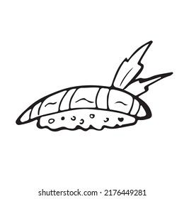 Vector illustration of hand drawn sushi for restaurant 
and bars menues, brand designs, signs etc.