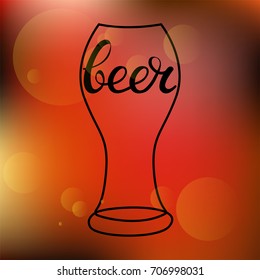 Vector illustration hand drawn typography lettering phrase it is beer day. Calligraphy it is beer day for typography greeting and invitation card/postcard or t-shirt print design. - stock vector