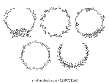 Download Flower Wreath Silhouette Images Stock Photos Vectors Shutterstock PSD Mockup Templates