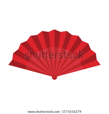 Vector illustration of a hand fan. Icon of fan for web design, printing and other.