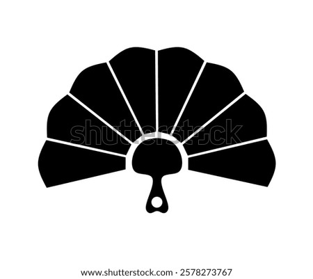 vector illustration of hand fan with trendy design. fan icon