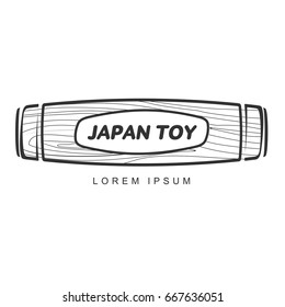 Vector illustration hand fidget jammer. A traditional Japanese toy kururin. Hand tricks. Icons, shortcuts, banners, brochures, business templates. Vector illustration isolated on white background.