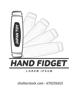 Vector illustration hand fidget jammer. A traditional Japanese toy kururin. Hand tricks. Icons, shortcuts, banners, brochures, business templates. Vector illustration isolated on white background.