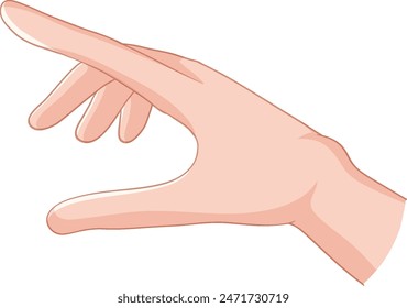 Ilustración vectorial de un gesto con la mano