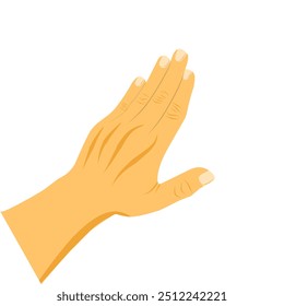 Ilustración vectorial de un gesto de rechazo de la mano