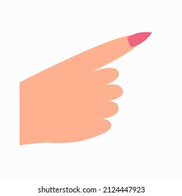Vector illustration. Hand gesture showing number one. Simple doodle hand drawn style.
