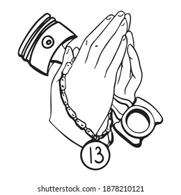 ilustración vectorial del diseño gráfico de mano, icono, dibujo de tatuajes de arte, dibujado a mano, utilizado en impresión
