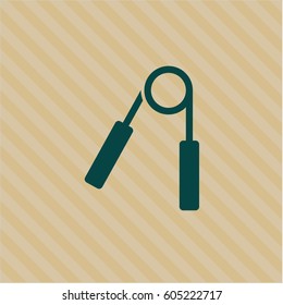 Vector Illustration of Hand gripper in green color