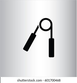 Vector  illustration of  Hand gripper icon in Black
