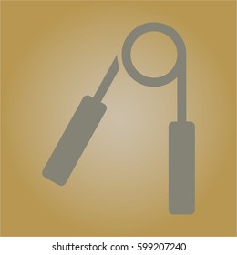 Vector illustration of  Hand gripper symbol
