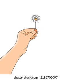 Ilustración vectorial de la flor de margarita. apto para fondo, afiche, etc.