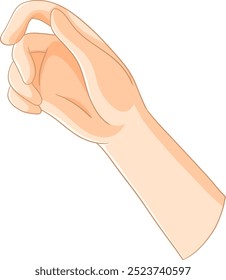 Vector illustration of a hand holding gesture