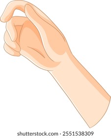 Vector illustration of a hand holding gesture