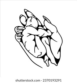 ilustración vectorial del concepto humano de mano
