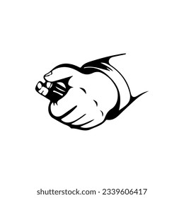 vector illustration of a hand holding a lighter