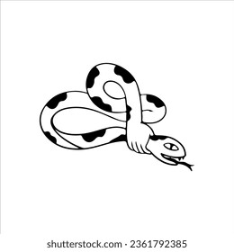 vector illustration of a hand holding a snake