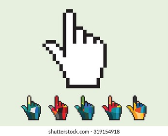 vector illustration of hand icon