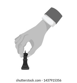Vector illustration of hand and king logo. Collection of hand and business stock vector illustration.