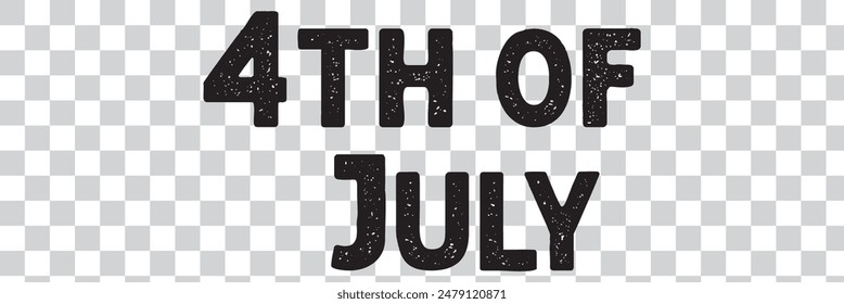 Vector illustration: Hand lettering composition of Happy Independence Day. 4th of July typographic design