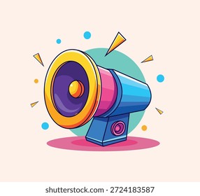 Ilustración vectorial de un altavoz de mano
