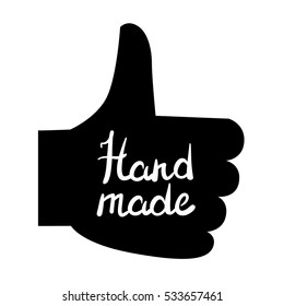 Vector illustration of a hand made icon