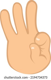 Vector illustration of a hand making an ok or perfect gesture