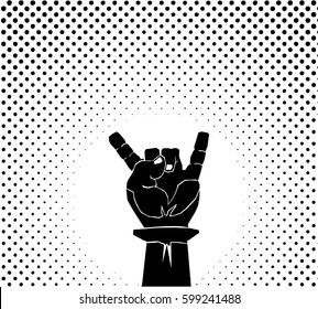 Vector illustration of a hand making the shaka sign for hang loose. 