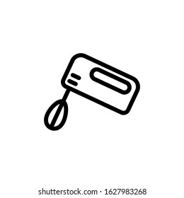 Vector, illustration, hand mixer icon. Line design template