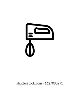 Vector, illustration, hand mixer icon. Line design template