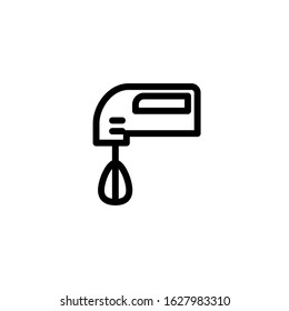 Vector, illustration, hand mixer icon. Line design template