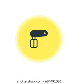 Vector Illustration Of Hand Mixer Icon. Beautiful Restaurant Element Also Can Be Used As Whisk Element.