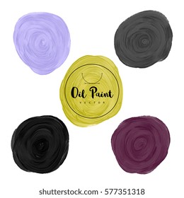 Vector illustration of Hand painted oil texture