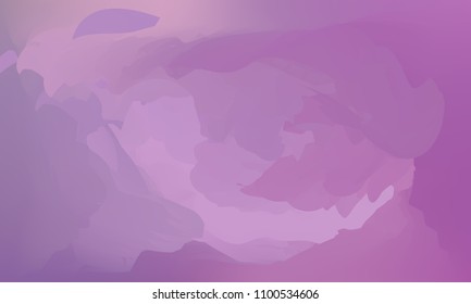 Vector illustration of hand painted watercolor texture. Abstract cloudy watercolor background. Waves, rainbow colors, watercolor sky. Gentle gradient texture for wallpapers, postcards, advertising.