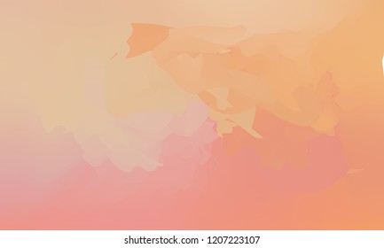 Vector illustration of hand painted watercolor texture. Abstract cloudy watercolor background. Waves, rainbow colors, watercolor sky. Gentle gradient texture for wallpapers, postcards, advertising.