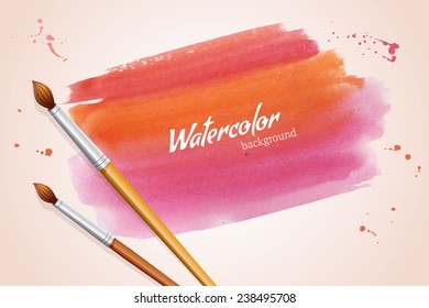 Vector illustration of Hand painted watercolor texture