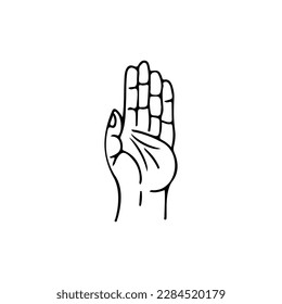 vector illustration of hand pose