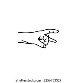 vector illustration of hand pose concept