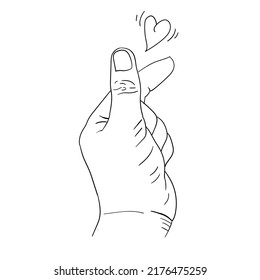 Vector illustration of hand poses love, various hand shape symbols. Communicate or talk with emoji for messenger. Cartoon human palms and wrist vector set. hand gestures form love