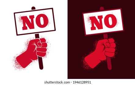 Vector illustration of a hand with poster. Vector icon of hand holding a poster.