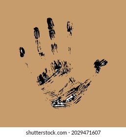 Vector Illustration of  Hand Print 