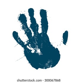 Vector Illustration of a Hand Print