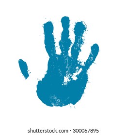 Vector Illustration of a Hand Print