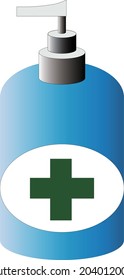 Vector illustration of hand sanitiser isolated