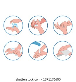 Ilustración vectorial del sanitize manual