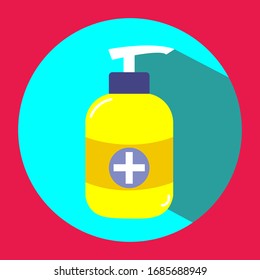 ilustración vectorial del desinfectante manual