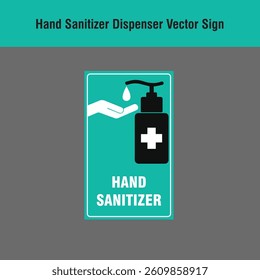Vector illustration of a hand sanitizer dispenser sign. Essential for hygiene and health safety reminders. Clean and scalable design. Eps10