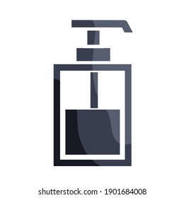 Vektorgrafik von Hand Sanitizer Symbol.  Illustration zur Prävention der Ausbreitung von Krankheiten, Corona-Virus, Gesundheit.  flache minimalistische Bausteine10